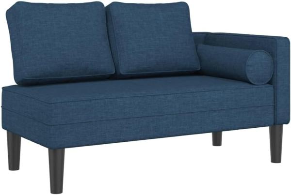 vidaXL Chaiselongue mit Kissen Blau Stoff