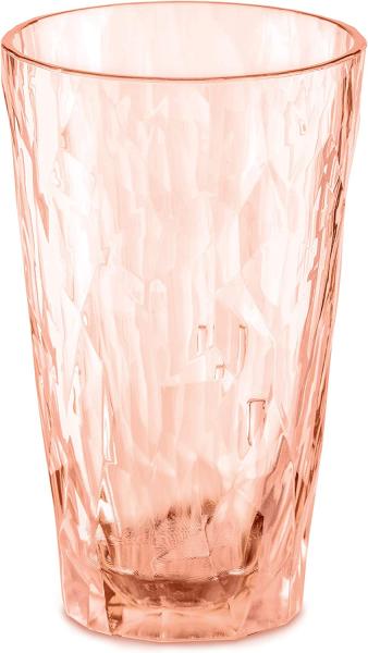 Koziol Club No. 6 Longdrink Glas, Cocktailglas, Trinkbecher, Trinkglas, Kunststoff, Transparent Rose Quartz, 300 ml, 3406654