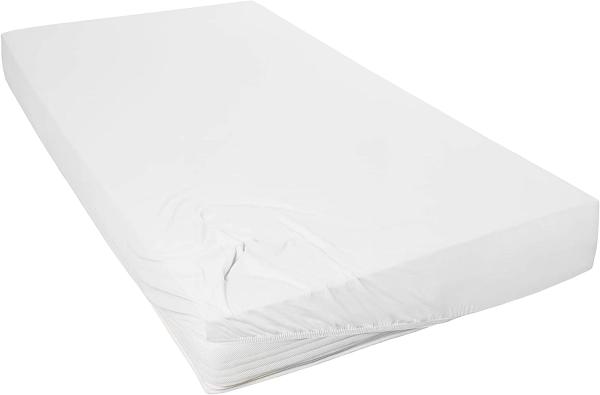Primera Mako-Feinjersey Jersey-Spannbetttuch, weiß, 180x200-200x200 cm