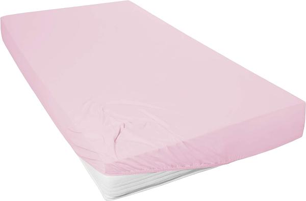 Vario Jersey-Spannbetttuch rosa, 150 x 200 cm