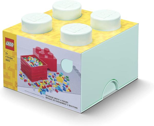 Lego 'Storage Brick 4' Aufbewahrungsbox mintgrün