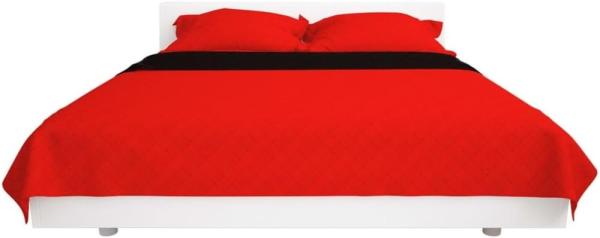 Gesteppte Wende-Tagesdecke Rot and Schwarz 170x210 cm Bild 3