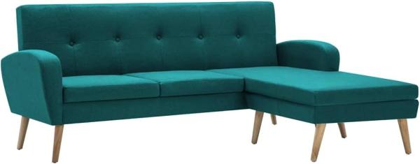 vidaXL Sofa in L-Form Stoffbezug 186 x 136 x 79 cm Grün