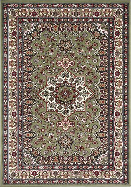 Orientalischer Kurzflor Teppich Parun Täbriz Grün - 200x290x0,9cm