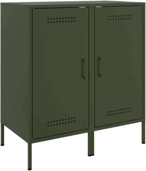 Sideboards 2 Stk. Olivgrün 36x39x79 cm Kaltgewalzter Stahl 843021