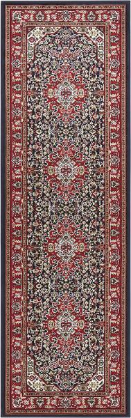Orientalischer Kurzflor Teppich Skazar Isfahan Navy - 80x250x0,9cm