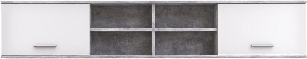 Wandregal LUPO Regal Wandschrank Jugendzimmer in Beton grau und weiß