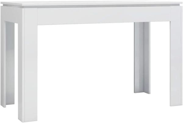 vidaXL Esstisch Hochglanz-Weiß 120 x 60 x 76 cm Spanplatte [800762]