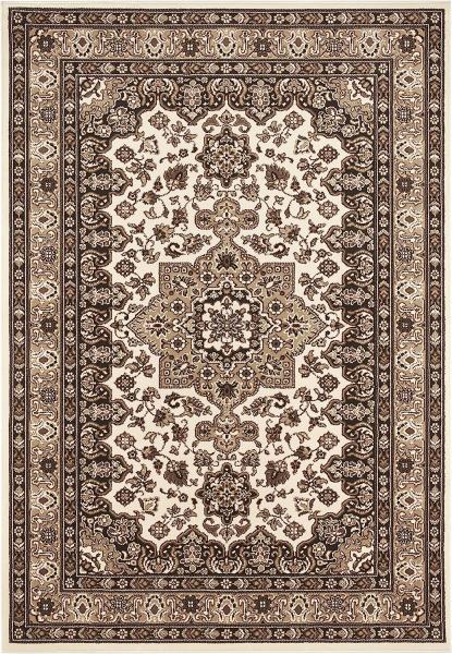 Orientalischer Kurzflor Teppich Parun Täbriz Ivory Beige - 120x170x0,9cm