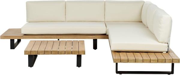 Lounge Set FSC® zertifiziertes Akazienholz Cremeweiß MYKONOS