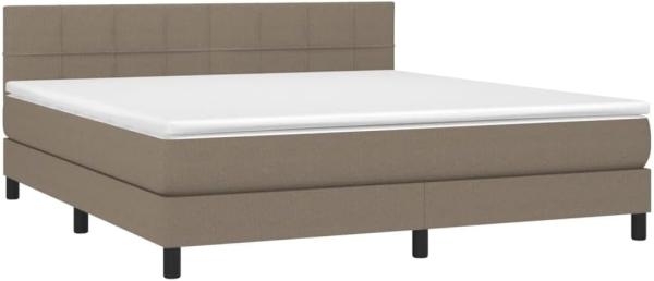 Boxspringbett mit Matratze Taupe 180x200 cm Stoff 3140077