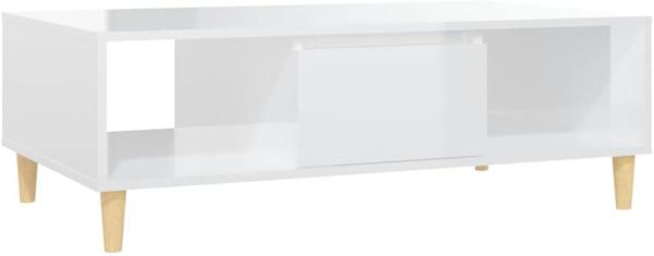 vidaXL Couchtisch Hochglanz-Weiß 103,5x60x35 cm Spanplatte [806019]