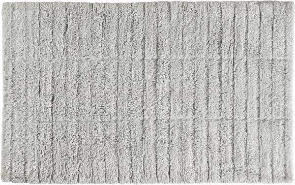 Zone Denmark Badematte Tiles, Badteppich, Badvorleger, Duschvorleger, Baumwolle, Soft Grey, 80 x 50 cm, 331849