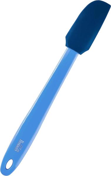 Birkmann Mini Teigschaber Colour Splash, Küchenschaber, Schaber, Silikonkopf mit Kunststoffgriff, Blau, 27 cm, 421776