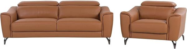 Sofa Set Leder Goldbraun 4-Sitzer NARWIK