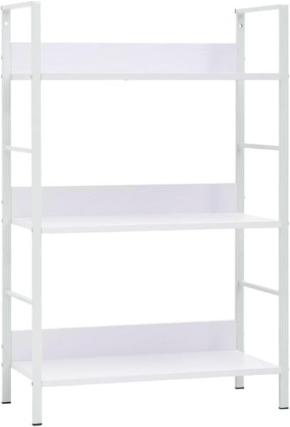 Bücherregal 3 Regalböden Weiß 60×27,6×90,5 cm Holzwerkstoff