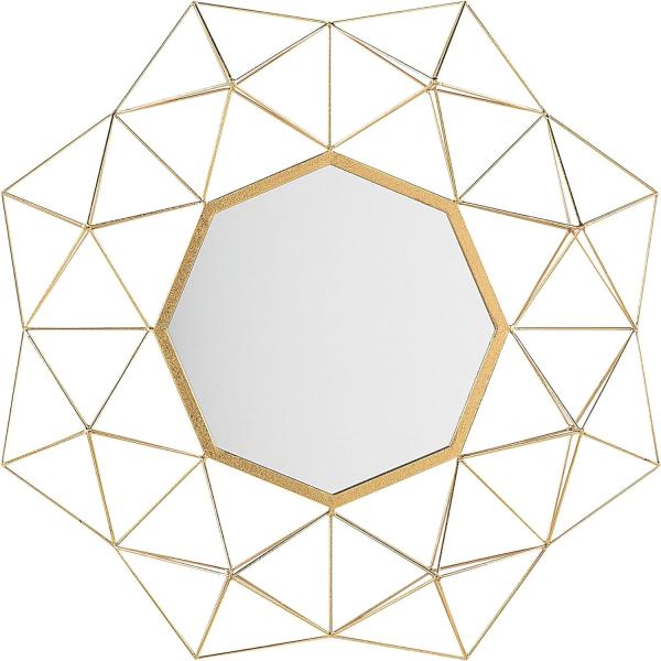 Wandspiegel gold geometrische Form 80 x 80 cm GAILLAC