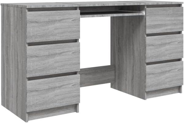 Schreibtisch Grau Sonoma 140x50x77 cm Holzwerkstoff
