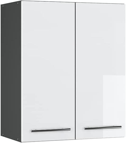 Vicco Hängeschrank 60 cm Küchenschrank Hängeschrank Küchenzeile Fame-Line (Weiß Hochglanz)