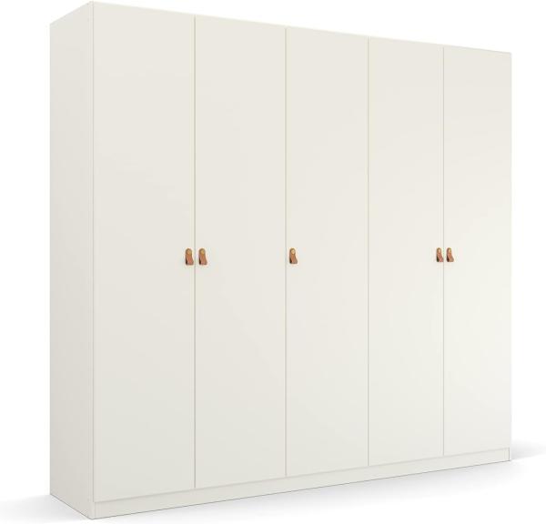 Rauch Möbel Homey by Quadra Spin Schrank Drehtürenschrank, Weiß, 5-trg, inkl. 3 Kleiderstangen, 3 Einlegeböden, BxHxT 226x210x54 cm