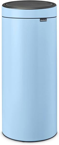 Brabantia Touch Bin, Mülleimer, Abfalleimer, Stahl, Dreamy Blue, 30 L, 202728