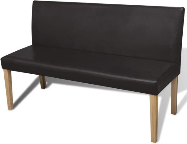 Sitzbank, Kunstleder, dunkelbraun, 139,5 cm
