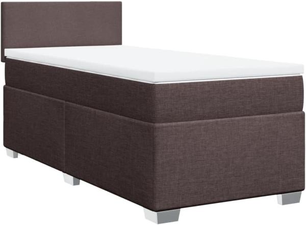 Boxspringbett mit Matratze Dunkelbraun 90x190 cm Stoff 3288039