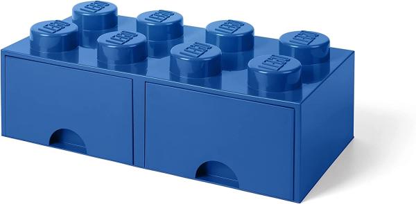 Room Copenhagen 'LEGO Storage Brick 8' Aufbewahrungsbox blau mit 2 Schubladen