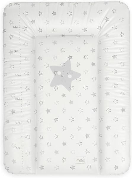 Babycalin Wickelauflage mit Sternen 50 x 70 cm weiß