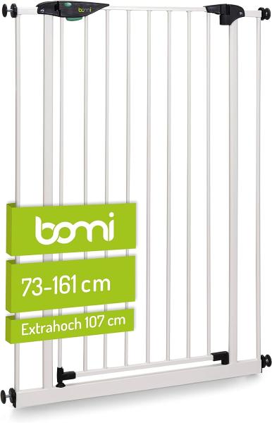 D3901 - Extrahoch 107 cm : Türschutzgitter Mira 83-91 cm Weiß