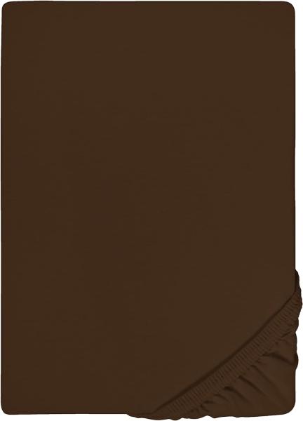 biberna Feinjersey-Spannbetttuch 0077144 topas/Mocca 1x 180x200 cm - 200x200 cm