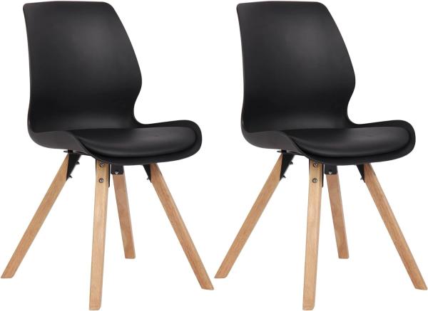 2er Set Stuhl Luna Kunststoff (Farbe: schwarz)