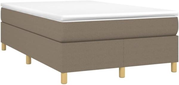 Boxspringbett mit Matratze Taupe 120x190 cm Stoff (Farbe: Taupe)