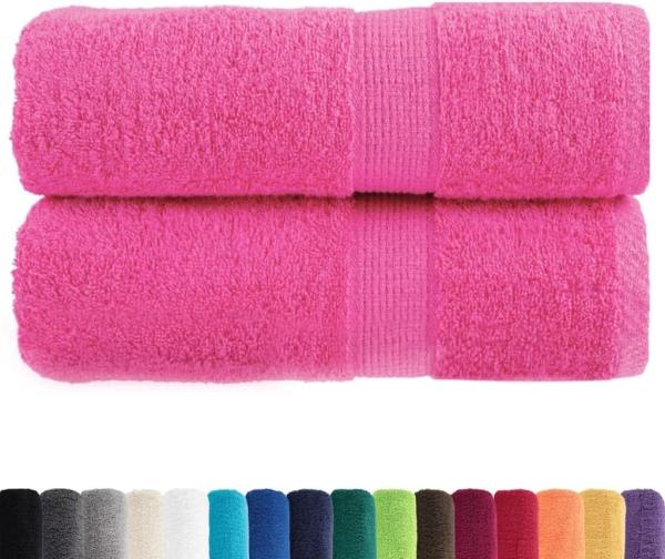 vidaXL Handtuch Premium-Seiftücher SOLUND 2 Stk. Rosa 30x30 cm 600 g/m², (2-St)