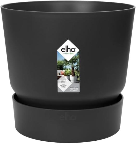 Elho Pflanztopf Greenville Ø 25 x 23 cm living schwarz