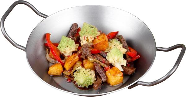 6x Eisenpfännchen Bratpfanne Wok Kochen Küche Induktion Schmoren Grill Gemüse