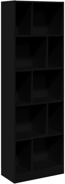 Bücherregal Schwarz 57x28,5x174 cm Holzwerkstoff 847990