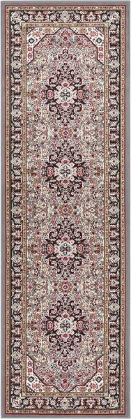 Orientalischer Kurzflor Teppich Skazar Isfahan Grau - 80x250x0,9cm
