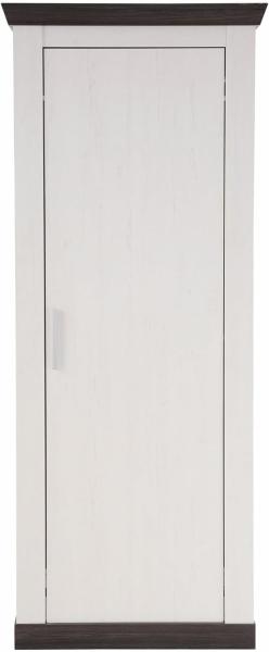 Garderobenschrank Corela in Pinie weiß und Wenge Landhaus Schuhschrank 73 x 201 cm