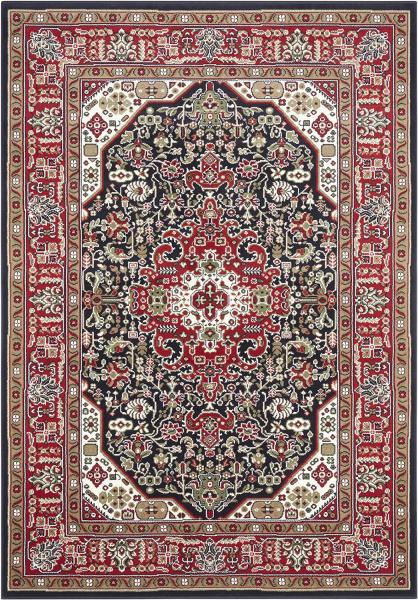 Orientalischer Kurzflor Teppich Skazar Isfahan Navy - 200x290x0,9cm