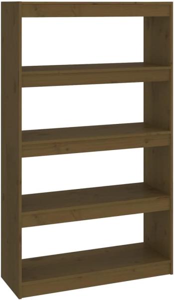 Bücherschrank/Raumteiler Honigbraun 80x30x135,5 cm Kiefernholz