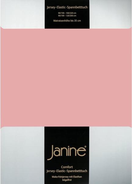Janine Design Jersey Elastic Spannbetttuch zartmauve, 180x200 cm - 200x220 cm