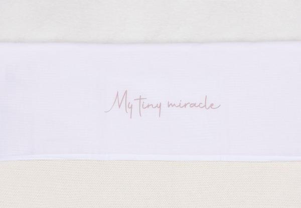 Jollein 008-524-67059 Kinderbettlaken My Tiny Miracle rosa (120x150 cm)