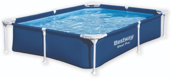 Steel Pro™ Frame Pool ohne Pumpe 221 x 150 x 43 cm, dunkelblau, eckig