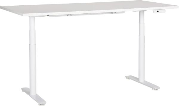 Schreibtisch weiß 180 x 80 cm elektrisch höhenverstellbar DESTINAS