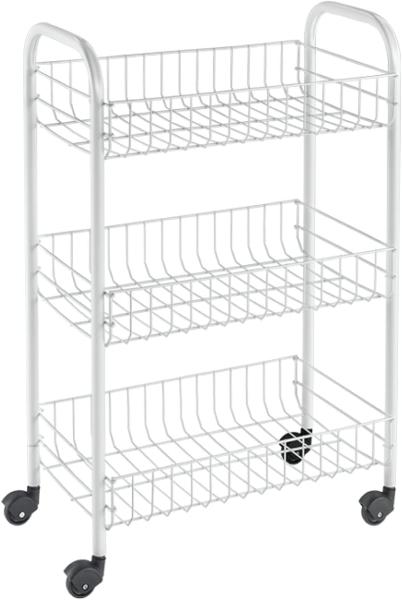 METALTEX 340633014 SIENA Allzweckwagen mit 3 Etagen / Rollregal, Höhe 63 cm