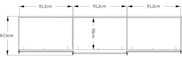 Staud Schwebetürenschrank, Holzwerkstoff, Mocca, 222cm / 280cm / 68 cm (H/B/T) Bild 2