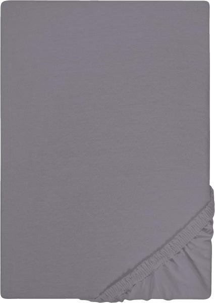 Castell Jersey-Stretch Spannbettlaken 180x200 cm - 200x200 cm Silber - Grau