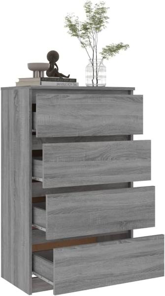vidaXL Sideboard, Sonoma, Holzwerkstoff, Grau, 98,5 x 35 x 60 cm