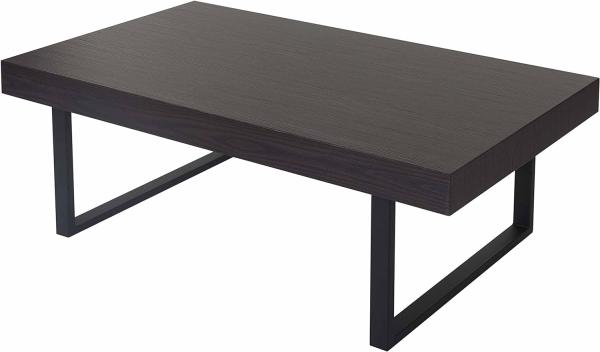 Couchtisch Kos T576, FSC 40x110x60cm Wenge, dunkle Metall-Füße